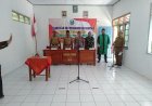 DANRAMIL 0804/05 PONCOL BERSINERGI BERSAMA JAJARAN FORKOPIMCA MENGHADIRI PELANTIKAN PERANGKAT DESA SOMBO KEC. PONCOL KAB. MAGETAN