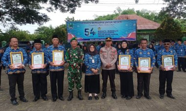 Koramil 0804/13 Bendo Ikuti Upacara HUT Korpri ke 54