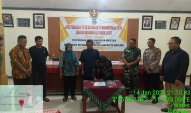 BATITUUD KORAMIL 0804/03 PANEKAN HADIRI MUSYAWARAH RENCANA PEMBANGUNAN (MUSRENBANG)