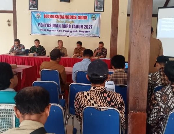 Danramil 0804/04 Parang Hadiri Musrenbang Dukung Percepatan Pembagunan Yang Tepat Sasaran Dan Efektif