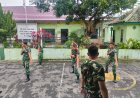 Anggota Koramil 0804/01 Magetan Melaksanakan Latihan Beladiri Pencak Silat Militer (PSM)