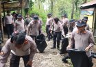 Gerakan Indonesia ASRI : Polres Magetan Gelar Korve di Jalur Pendakian Gunung Lawu