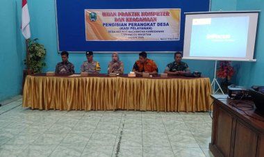 Danramil 0804/10 Kawedanan Bersama Babinsa Pantau Langsung Ujian Bakal Calon Perangkat Desa Ngunut Kawedanan   